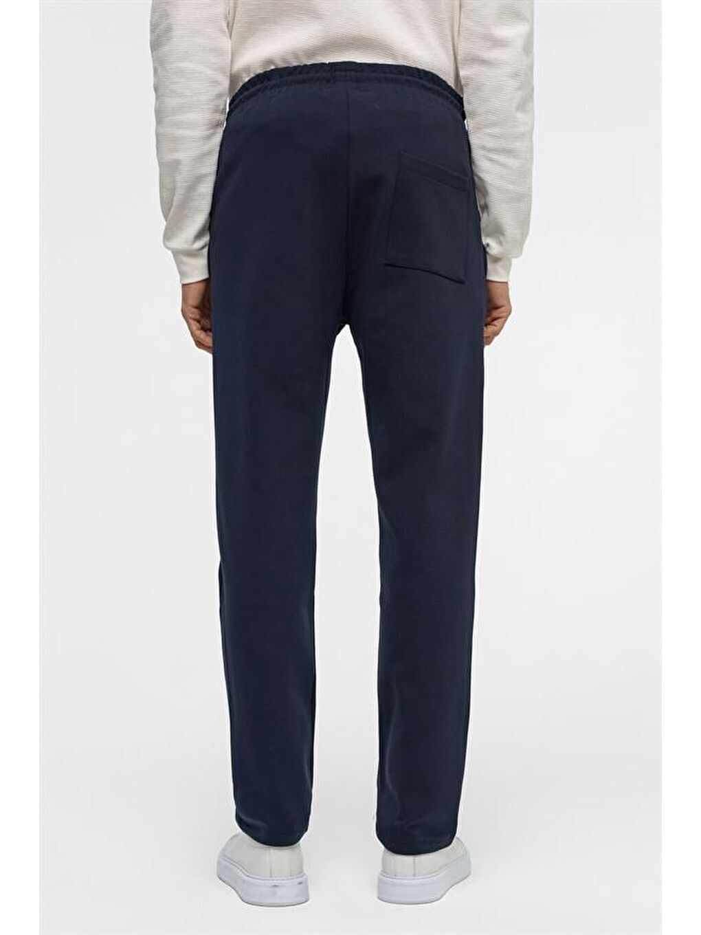 Lacivert Regular Düz Jogger Pantolon-5