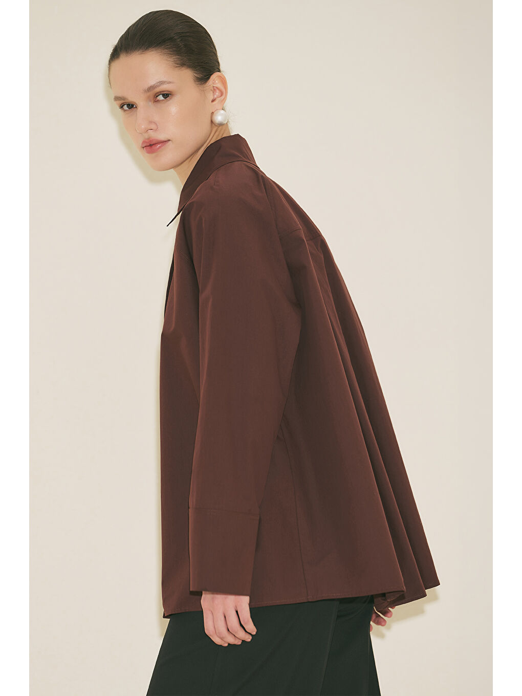 Mılo Kruvaze Kapama Gömlek Bordo-4