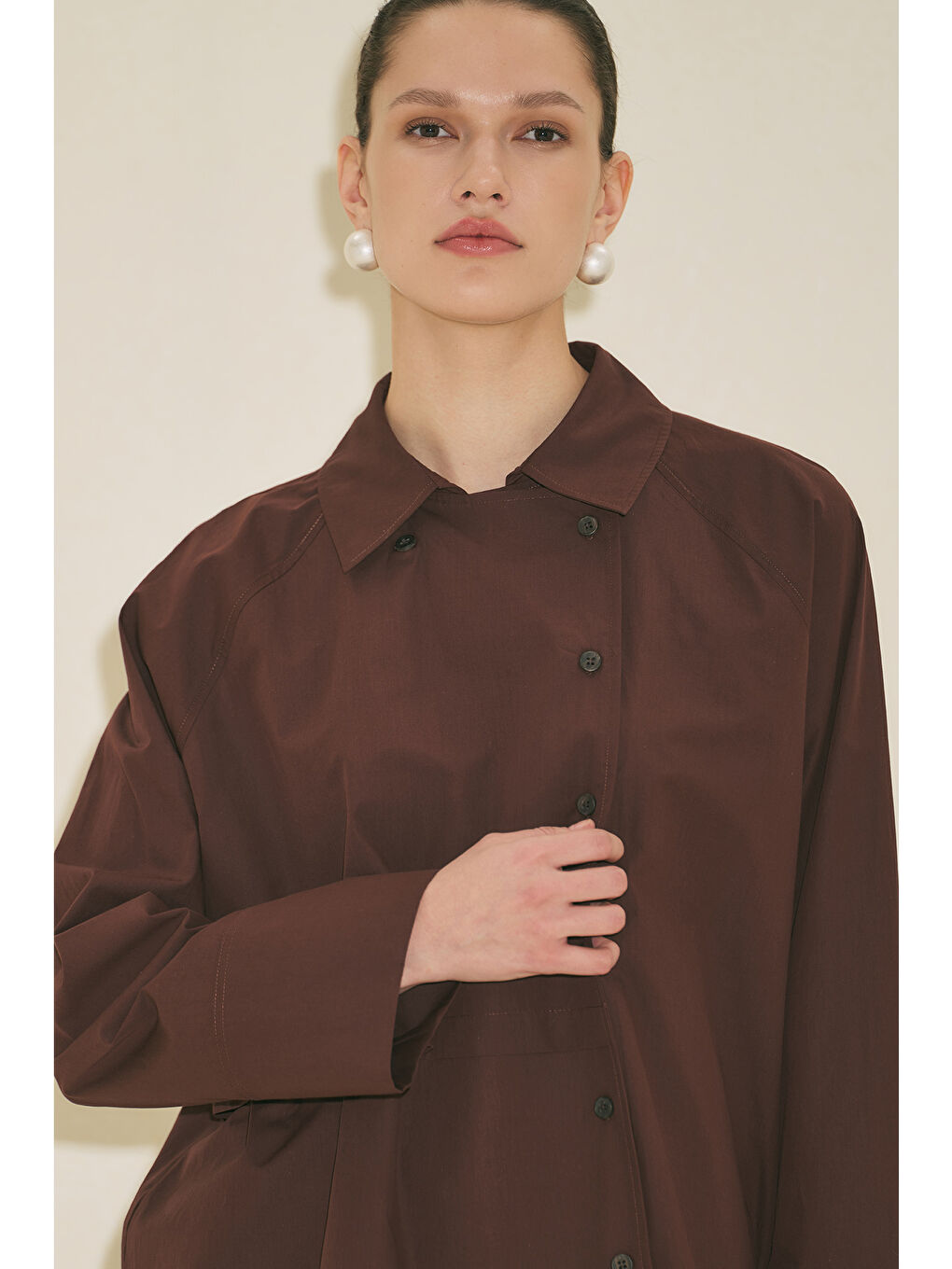 Mılo Kruvaze Kapama Gömlek Bordo-6