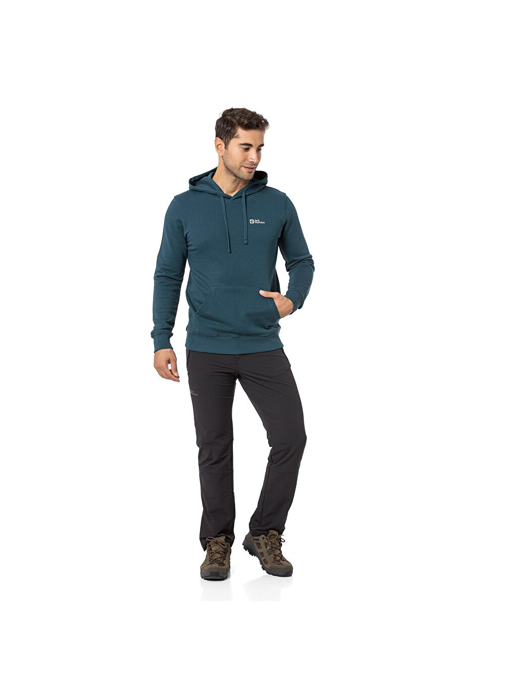 Tommy Hoody Erkek Yeşil Kapüşonlu Sweatshirt-3