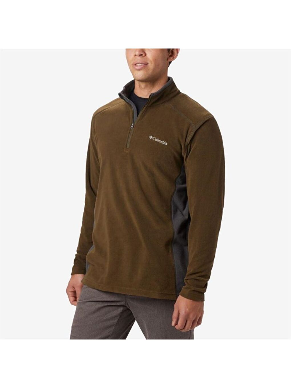 Columbia Klamath Range II Half Zip Erkek Yarım Fermuarlı Polar Üst Yeşil AM6558-397