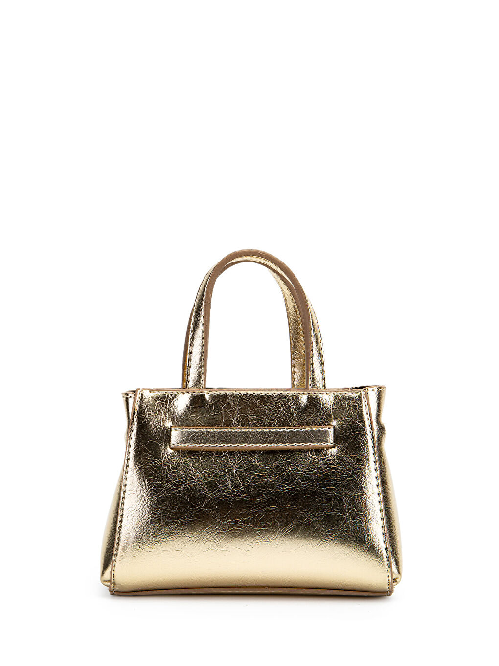 Sarı Kemer Detaylı Mini Nadia Kadın Çapraz Çanta Gold-3