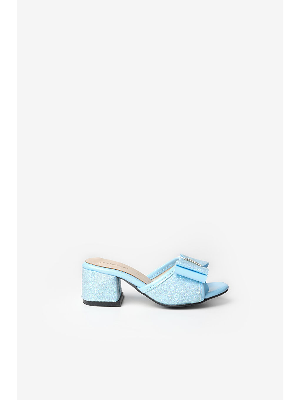 Mavi Simli Kız Çocuk Topuklu Terlik-1