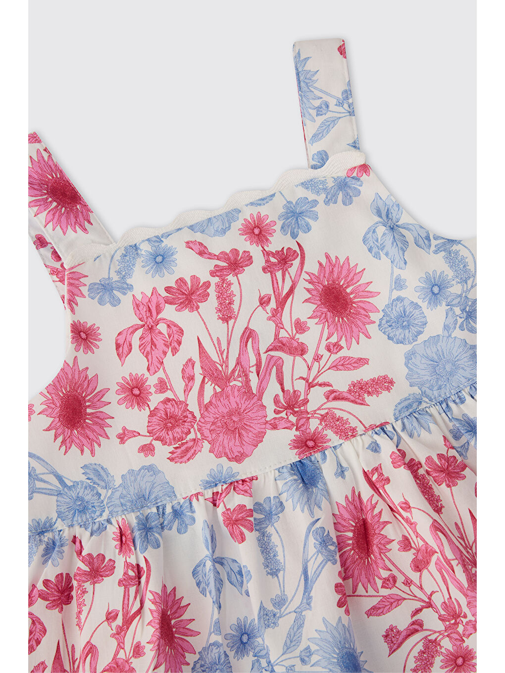 Kız Bebek Çiçek Desenli Pembe Bluz-2