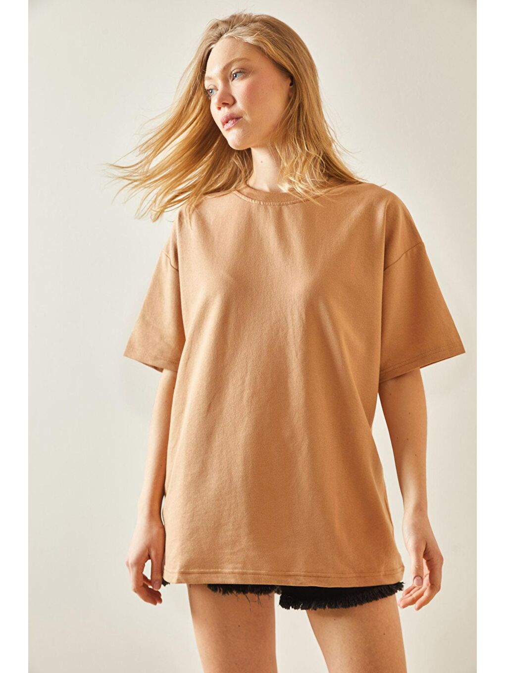 XHAN Taba Oversize Basic T-Shirt 3YXK1-47087-30 - 4