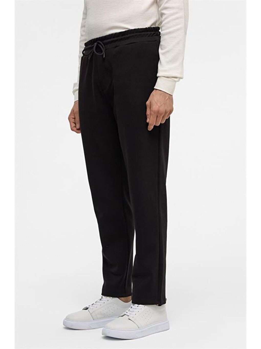 Siyah Regular Düz Jogger Pantolon-5