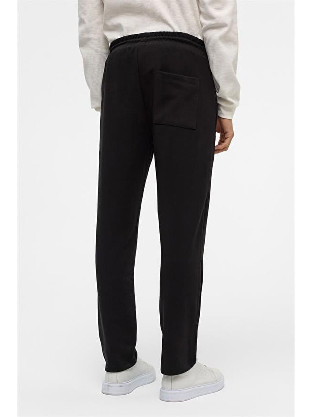 Siyah Regular Düz Jogger Pantolon-8