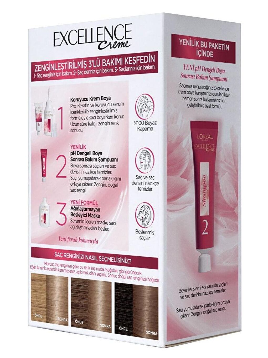 Paris Excellence Creme 8.1 Koyu Sarı Küllü Saç Boyası x 2 Adet-2