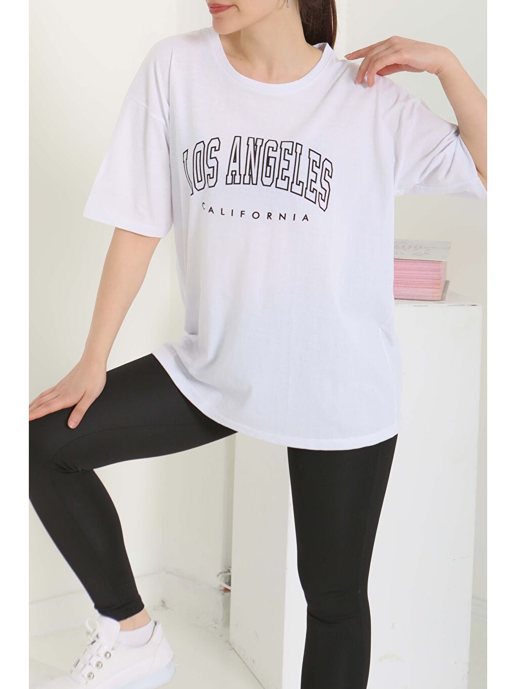 Baskılı Kısa Kollu T-Şhirt Beyaz - 27094-1