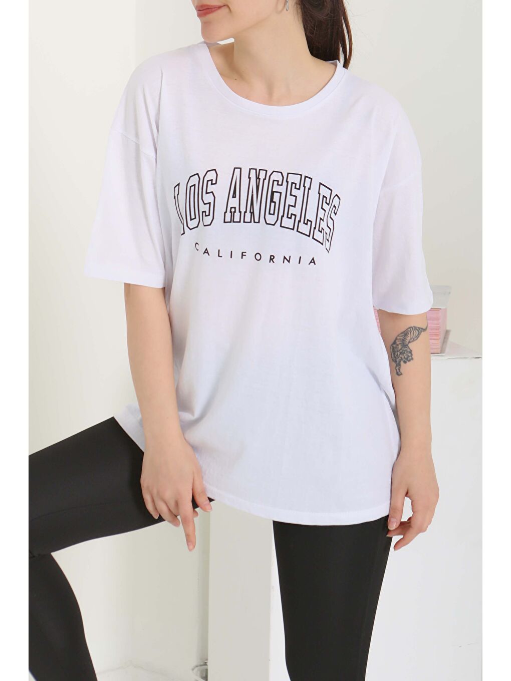 Baskılı Kısa Kollu T-Şhirt Beyaz - 27094-2