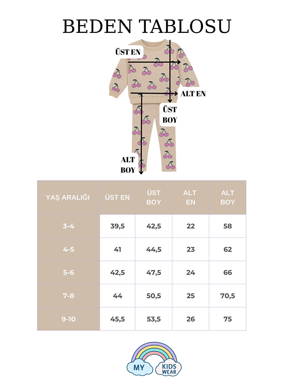 Pembe Kız Çocuk Desenli İkili Takım (Sweatshirt + Tayt) 2-8 Yaş 12072-1