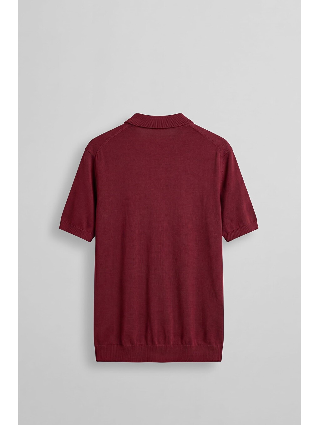 Erkek Regular Fit Örme Kumaş Basic Polo Yaka T-Shirt Kırmızı-1