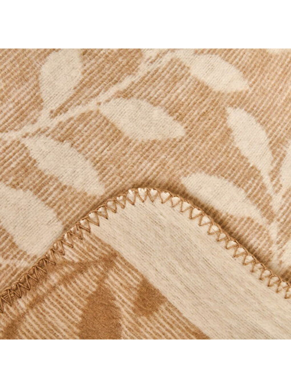 Soft Sprig Pamuklu Tv Battaniyesi - Bej - 130x170 cm-2