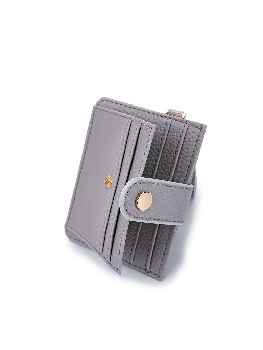 Suni Deri Kadın Kartlık Gri MN100-1