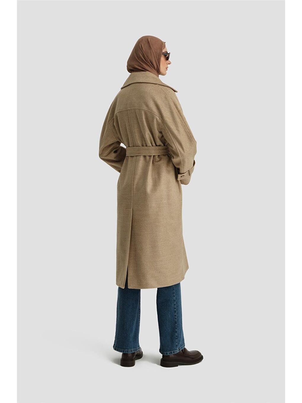 ARMİNE Kruvaze Oversıze Kaban 24Kh7614 Bej - 4