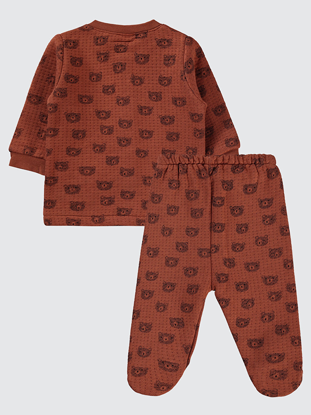 Civil Kahverengi Baby Erkek Bebek Pijama Takımı 1-6 Ay Kahve - 1