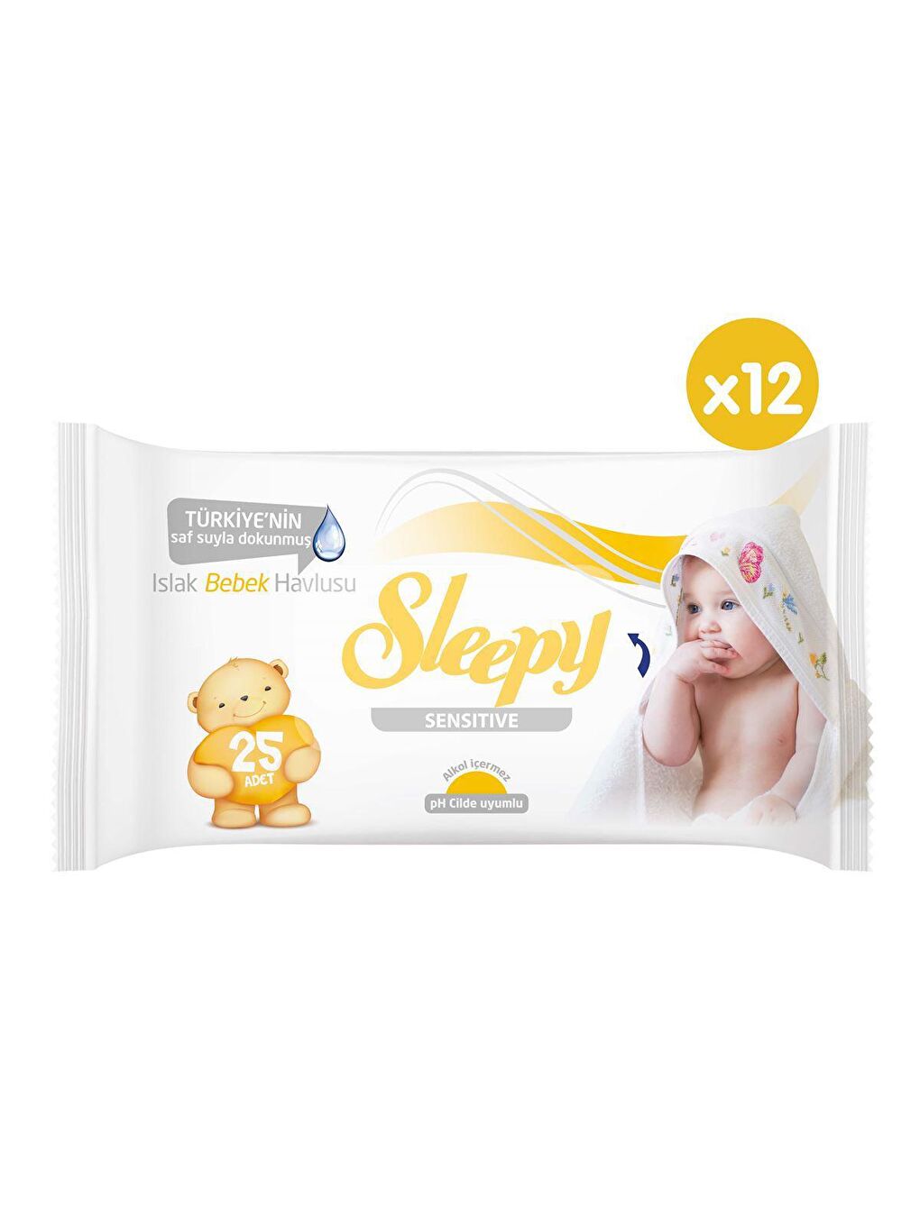 Sleepy Beyaz Sensitive Islak Bebek Havlusu 12x25 (300 Yaprak) - 1