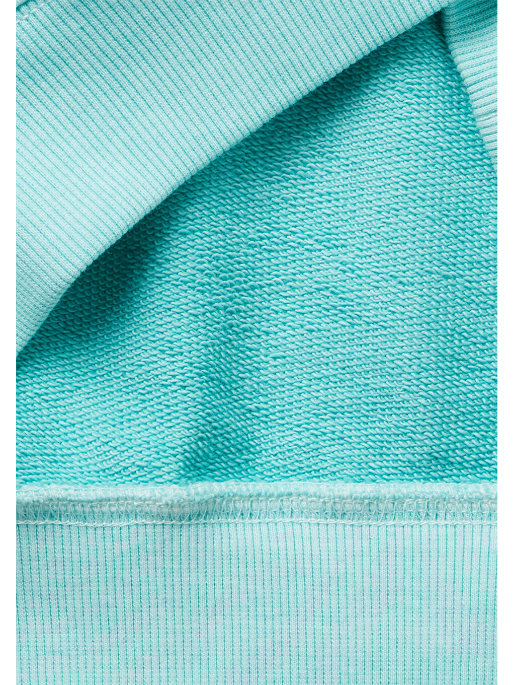 Erkek Çocuk Turkuaz Baskılı Soluk Efektli Kese Cepli Kapüşonlu Sweatshirt-2