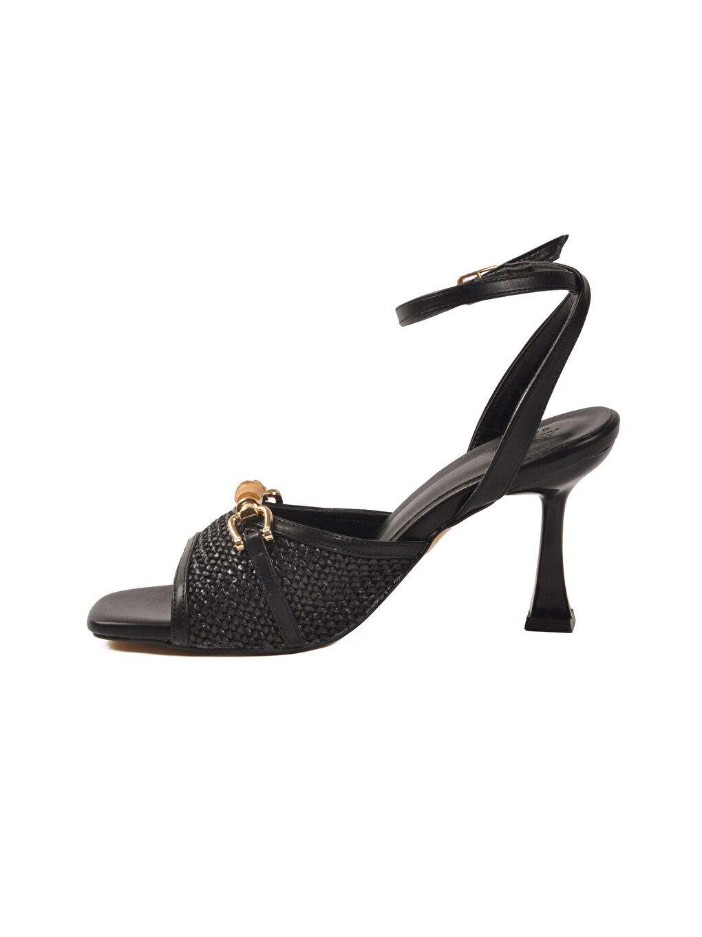 Siyah Bilekten Bantlı İnce Uzun Topuklu Ayakkabı 655584 Z-3