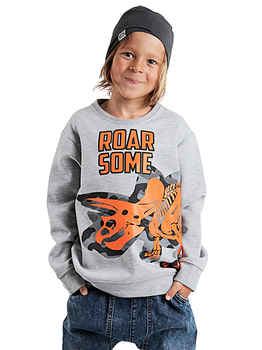 Roar Erkek Çocuk Gri Sweatshirt