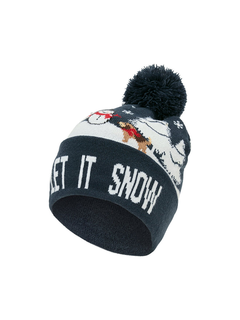 Lacivert Işıklı Erkek Bere-1