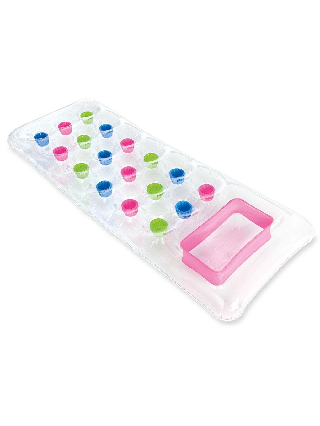 Intex Şeffaf Bardaklı Yatak 188x71 Cm - Pembe