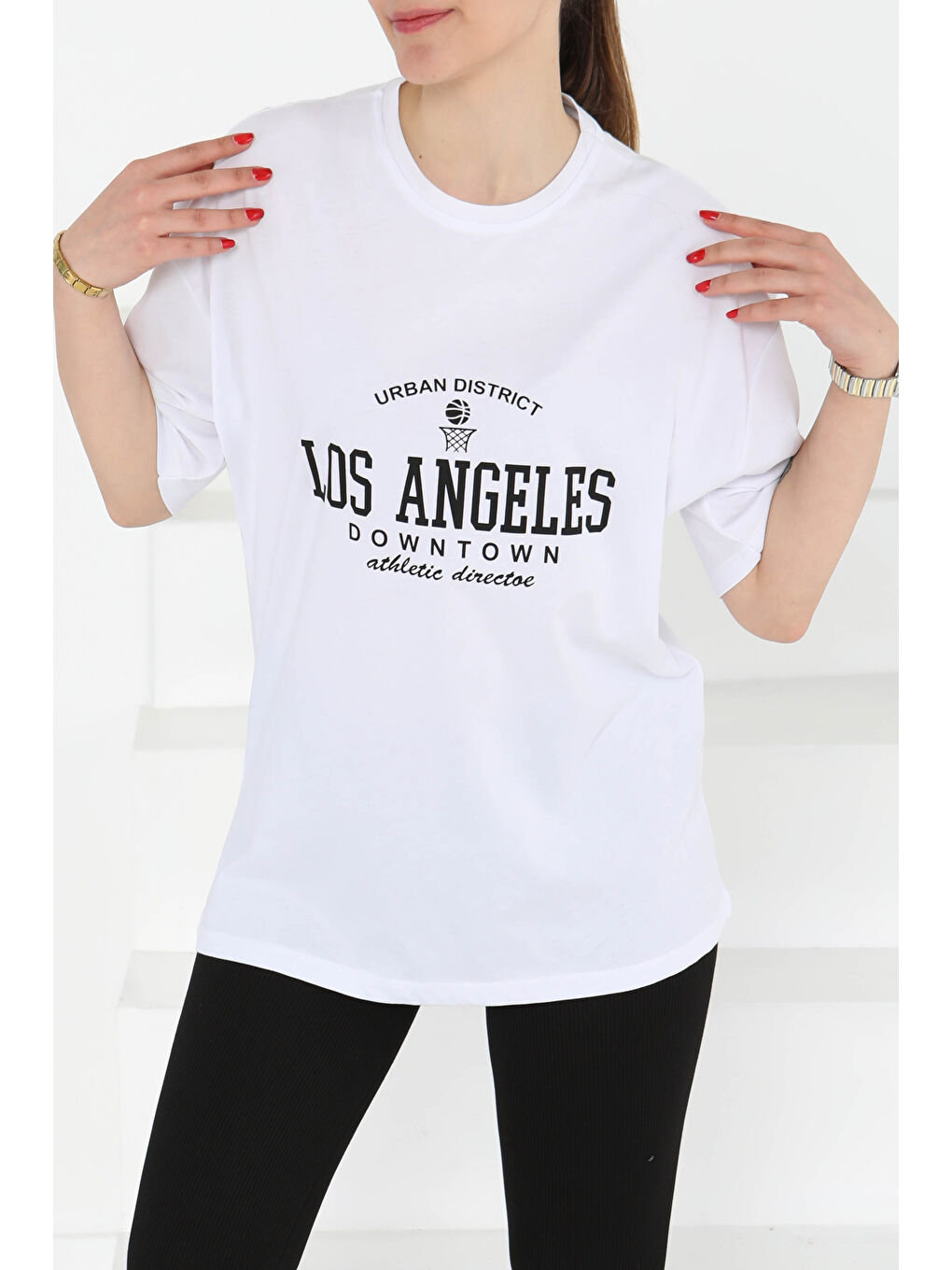 Baskılı Kısa Kollu T-Şhirt Beyaz - 27128-1