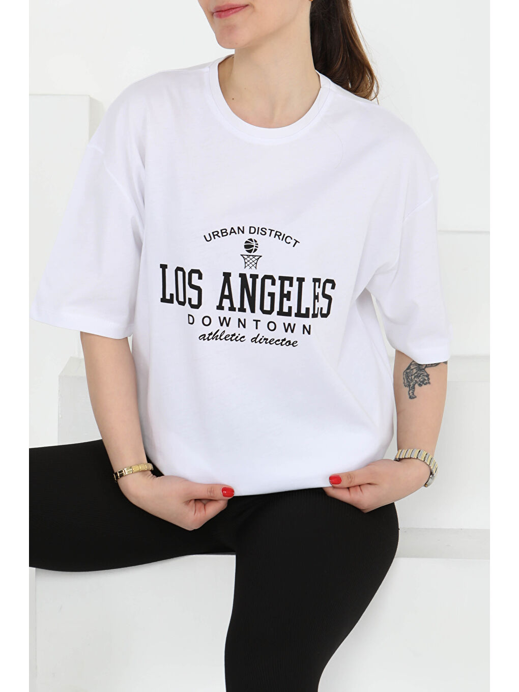 Baskılı Kısa Kollu T-Şhirt Beyaz - 27128-2