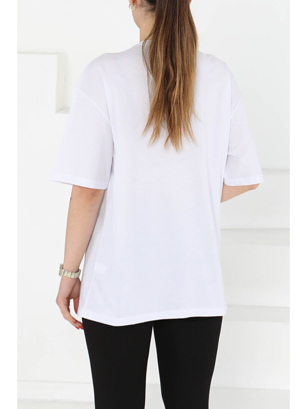 Baskılı Kısa Kollu T-Şhirt Beyaz - 27128-5