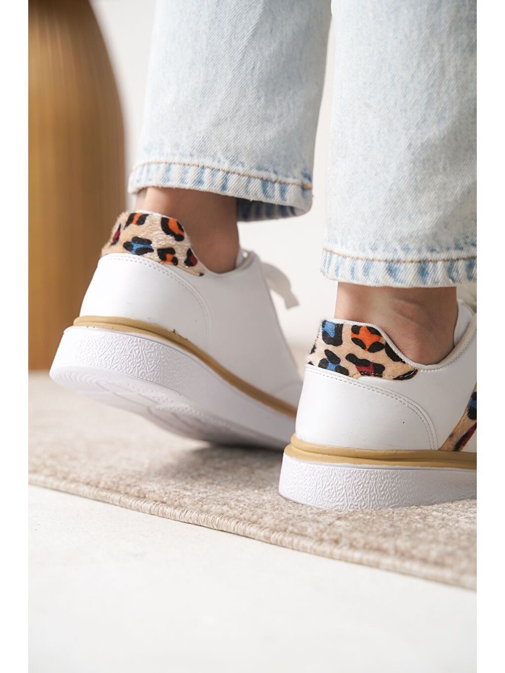 Beyaz D0516 Günlük Ortopedik Kadın Sneaker Spor Ayakkabı-4