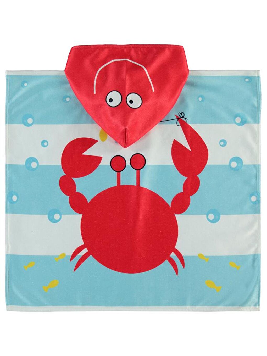 Turkuaz Boys Yengeç Baskılı Panço - YeşilStandart-2