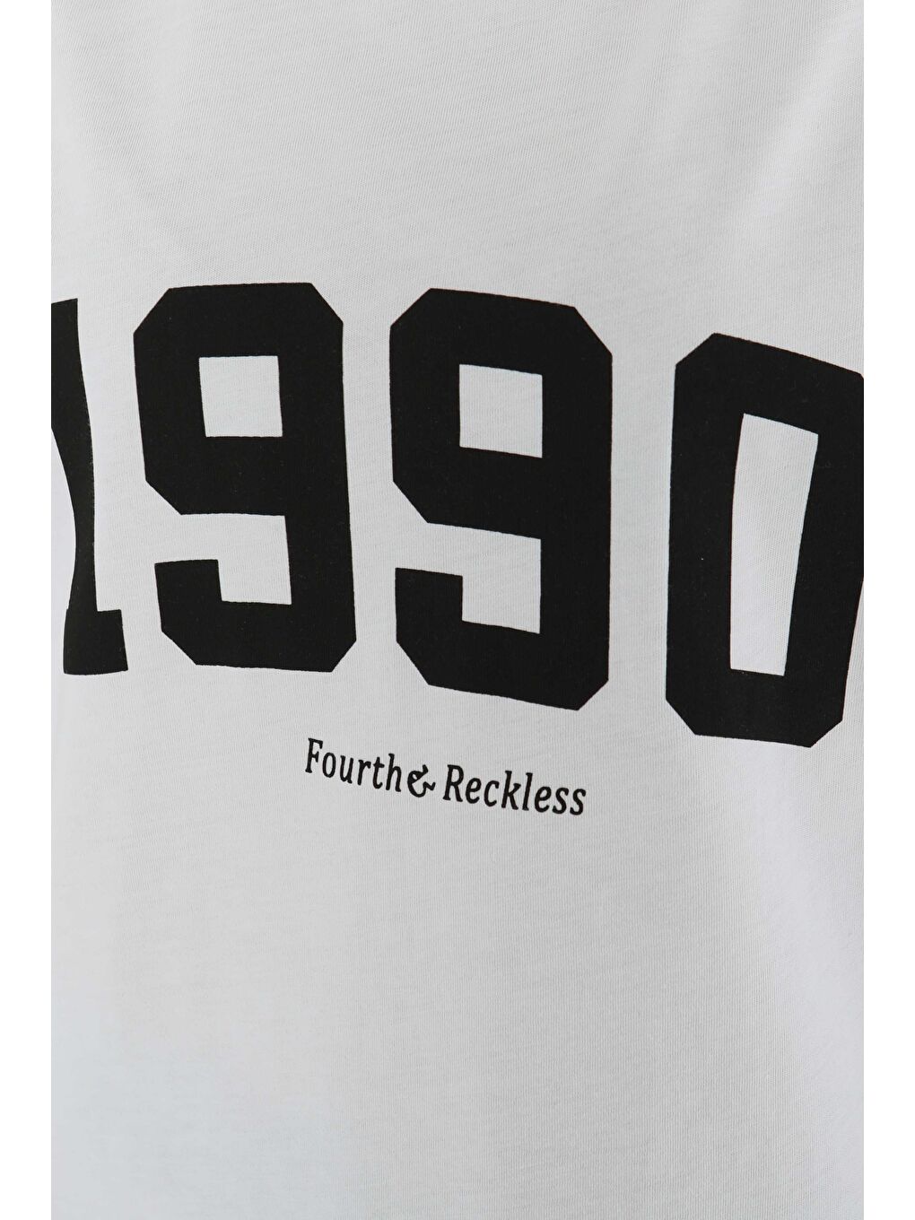 1990 Baskılı Kısa Kollu T-Şhirt Beyaz - 27124-4