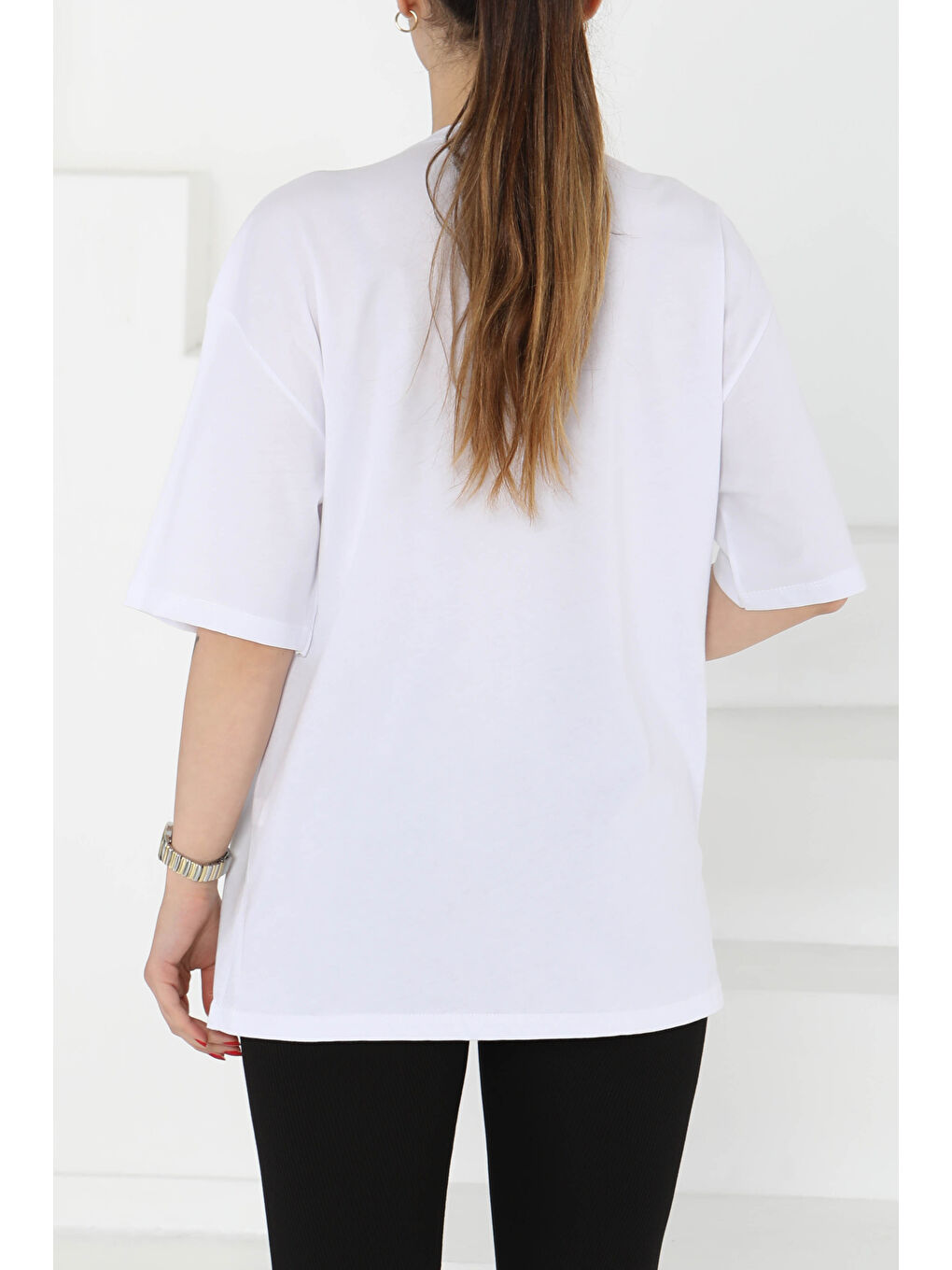 1990 Baskılı Kısa Kollu T-Şhirt Beyaz - 27124-5