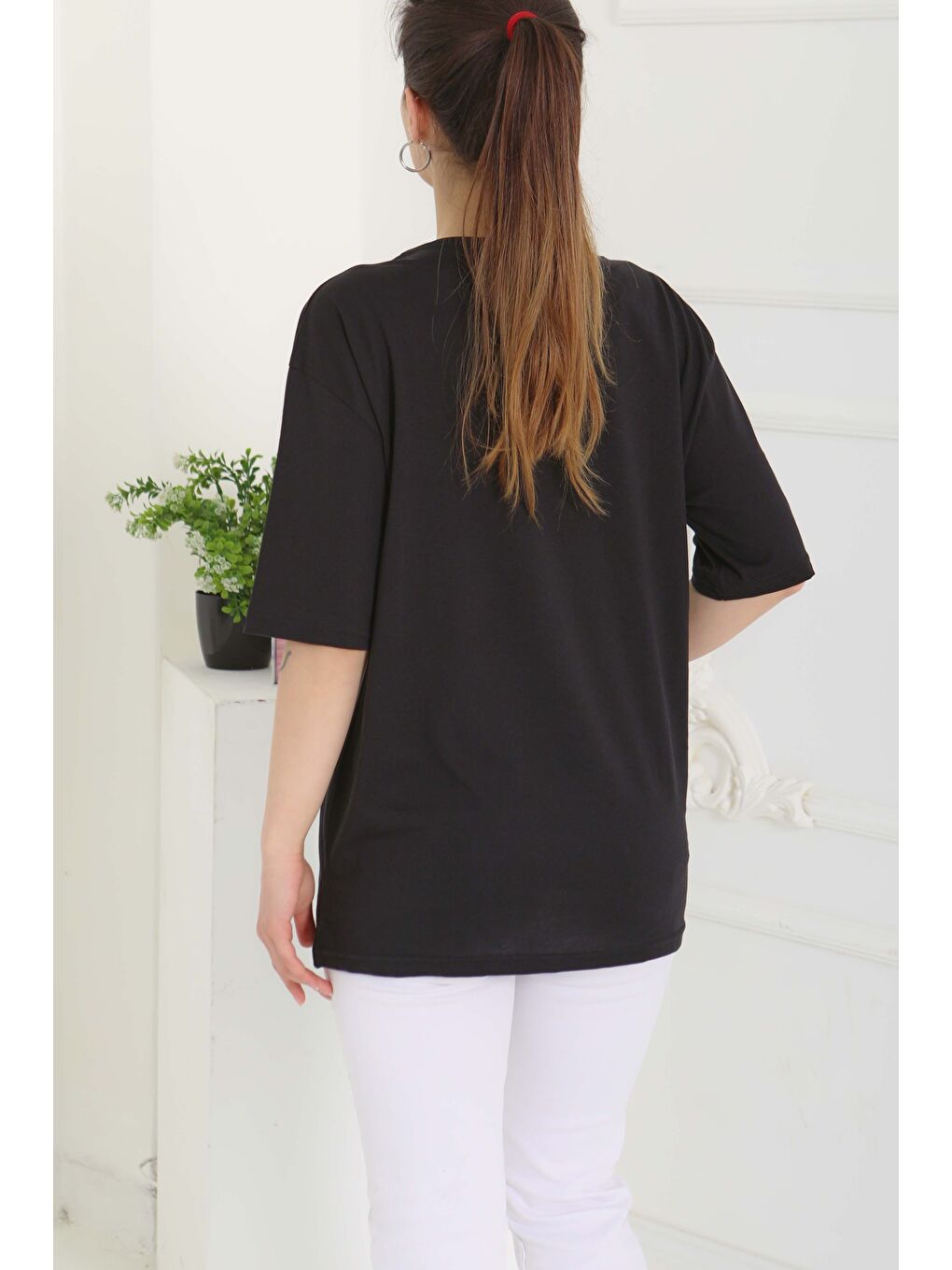 Kurdale Baskılı Kısa Kollu T-Şhirt Siyah - 27120-6