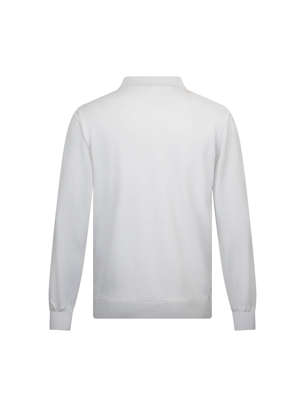 Gri Regular Fit Fermuarlı Polo Yaka Rayon Triko Kazak-1