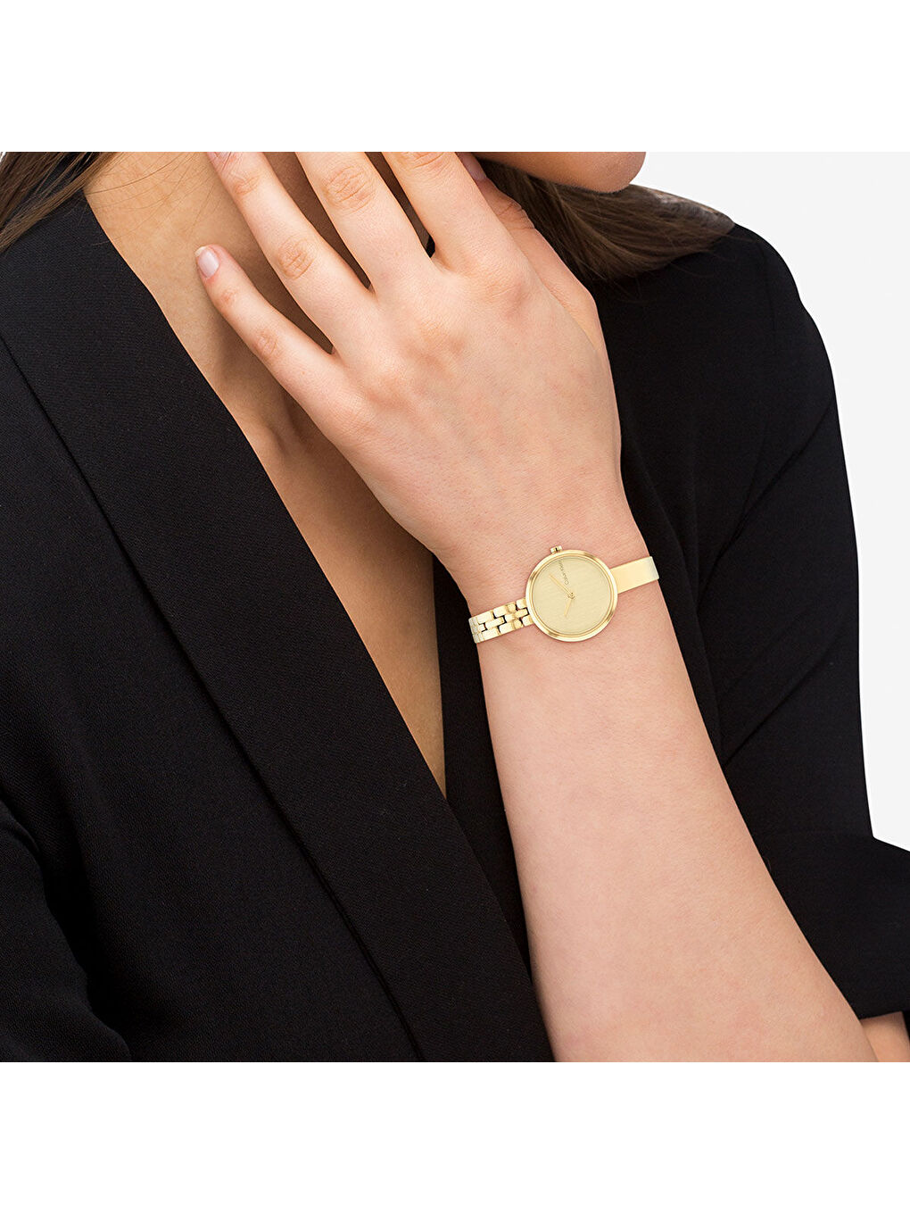 Sarı CK25200279 Kadın Kol Saati-3