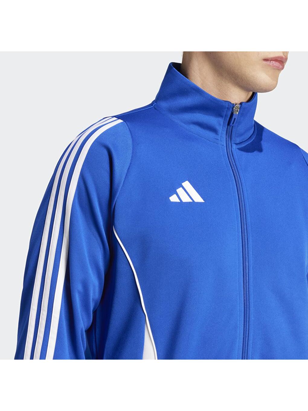 Adidas Mavi Tiro 24 Track Erkek Mavi Dik Yaka Fermuarlı Sweatshirt - 2