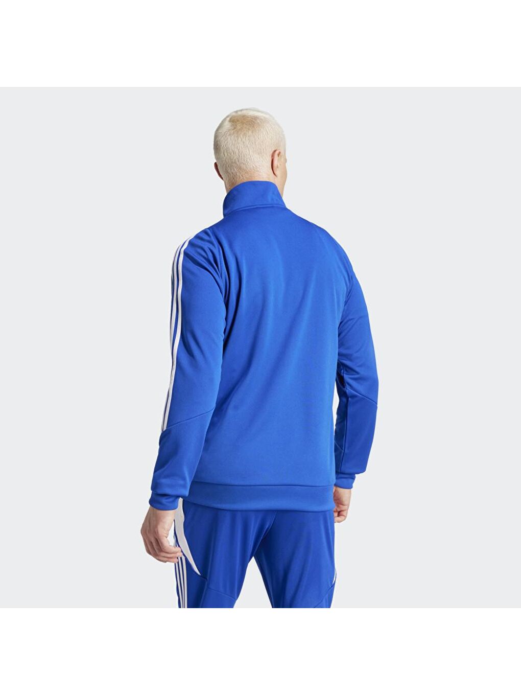 Adidas Mavi Tiro 24 Track Erkek Mavi Dik Yaka Fermuarlı Sweatshirt - 4