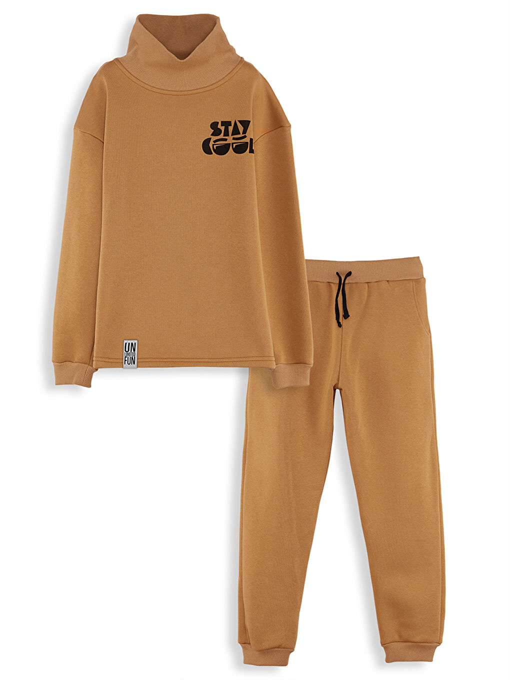 Sarı Stay Cool Oversize Erkek Çocuk Eşofman Takım-2