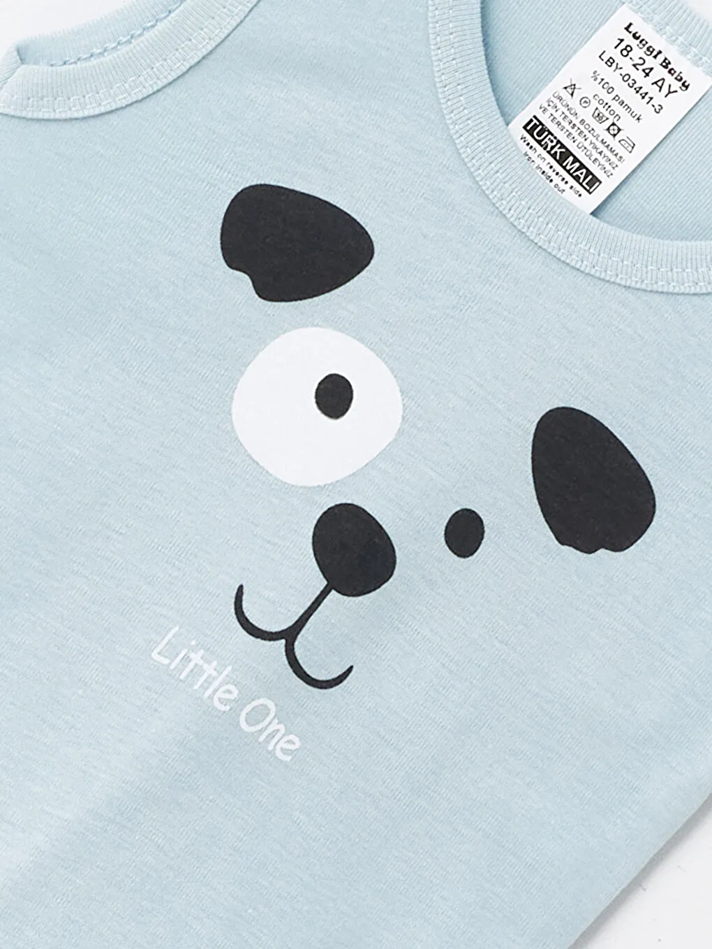 Mavi Bisiklet Yaka Erkek Bebek Atlet Çıtçıtlı Body 2'li-5