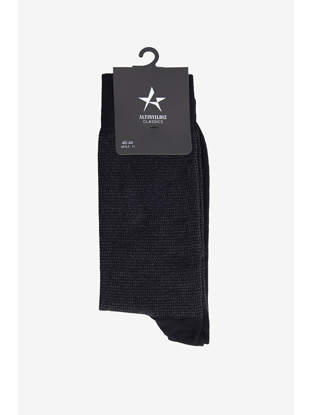 Erkek Siyah Desenli Tekli Çorap