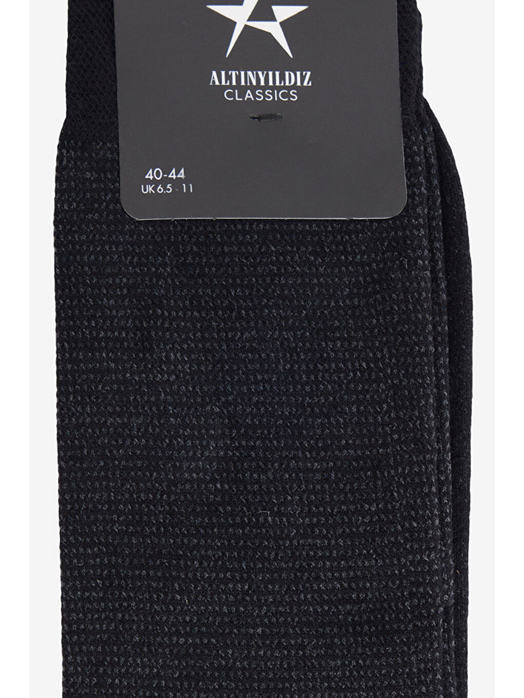 Erkek Siyah Desenli Tekli Çorap-1