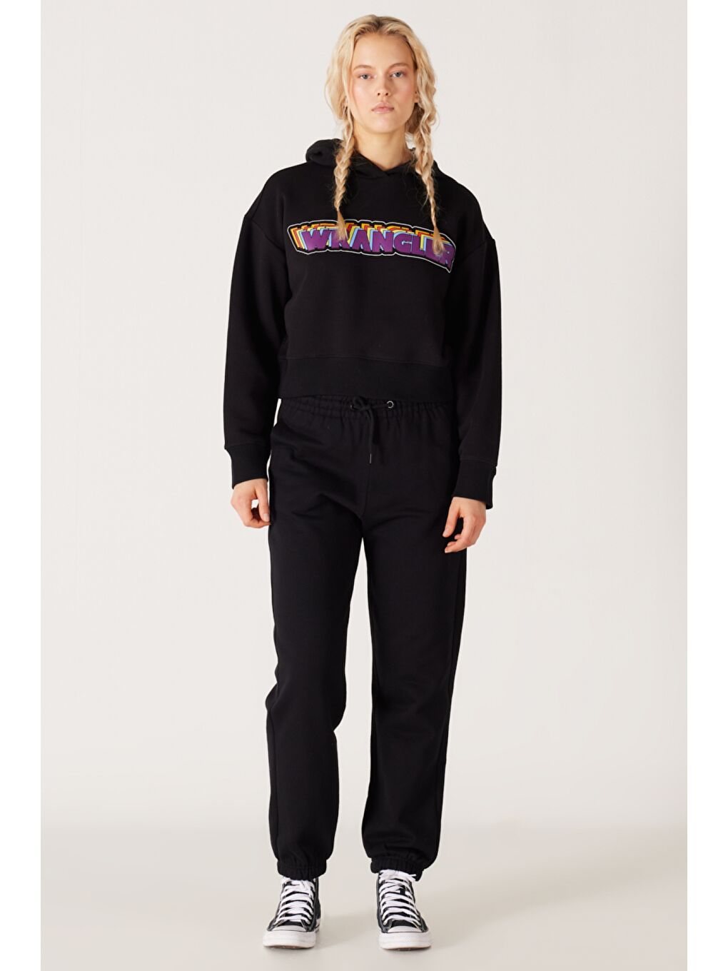 Regular Fit Normal Kesim Kapüşonlu İçi Polarlı Siyah Sweatshirt-3