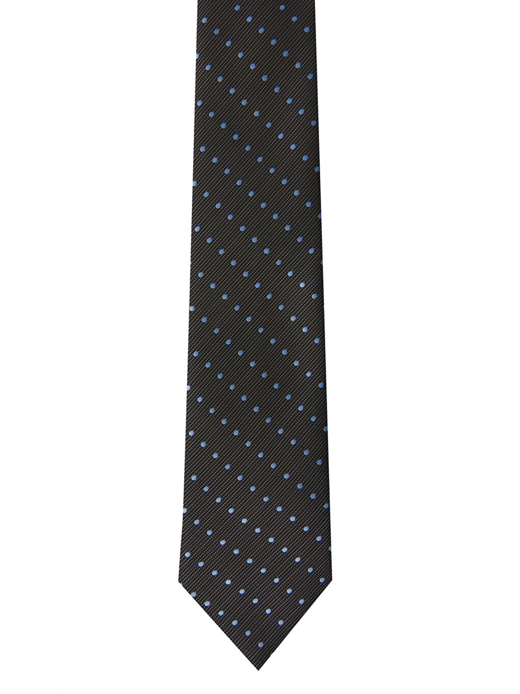 Erkek Antrasit-Mavi Desenli Klasik Su Geçirmez Nano Kravat-1