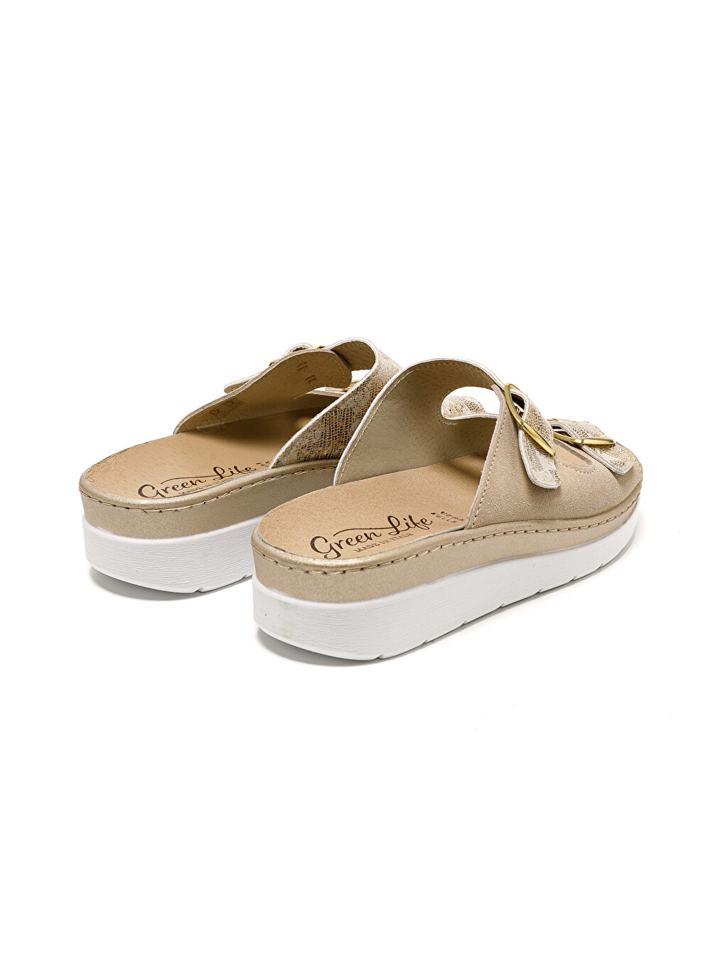 Bej Kadın Terlik 5619 STRETCH WOMEN'S FOOTWEAR Gold/Beige-4