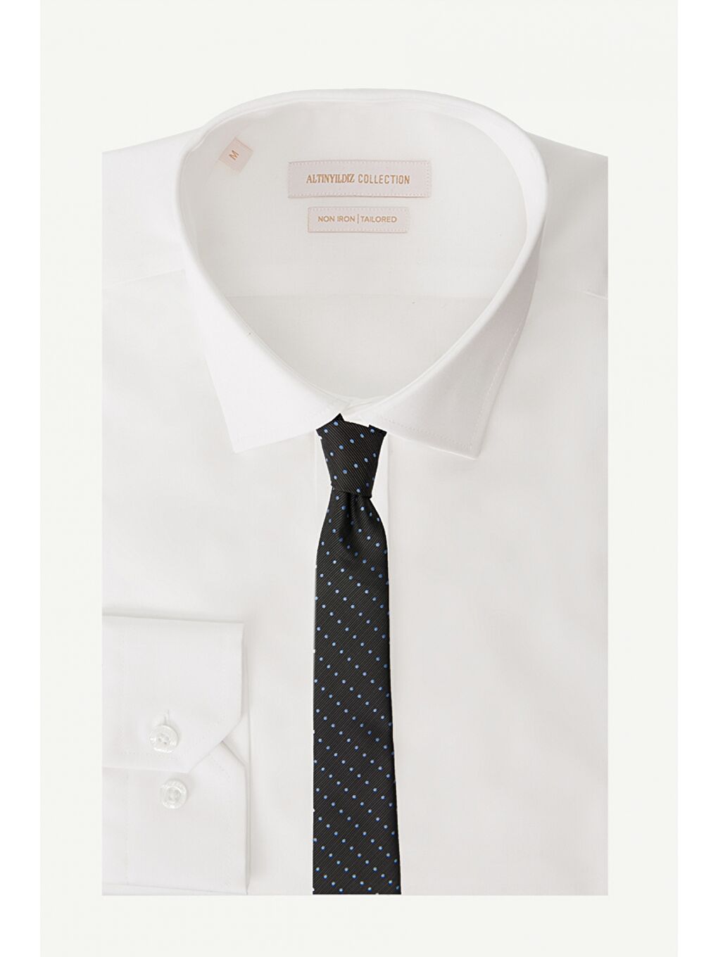 Erkek Antrasit-Mavi Desenli Klasik Su Geçirmez Nano Kravat-2