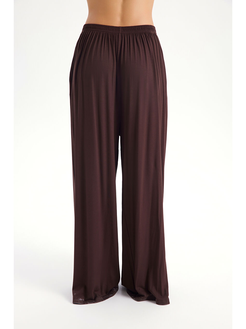 Kahverengi Apolline Üçgen Kesim Kahve Crop Pantolon Takım-4