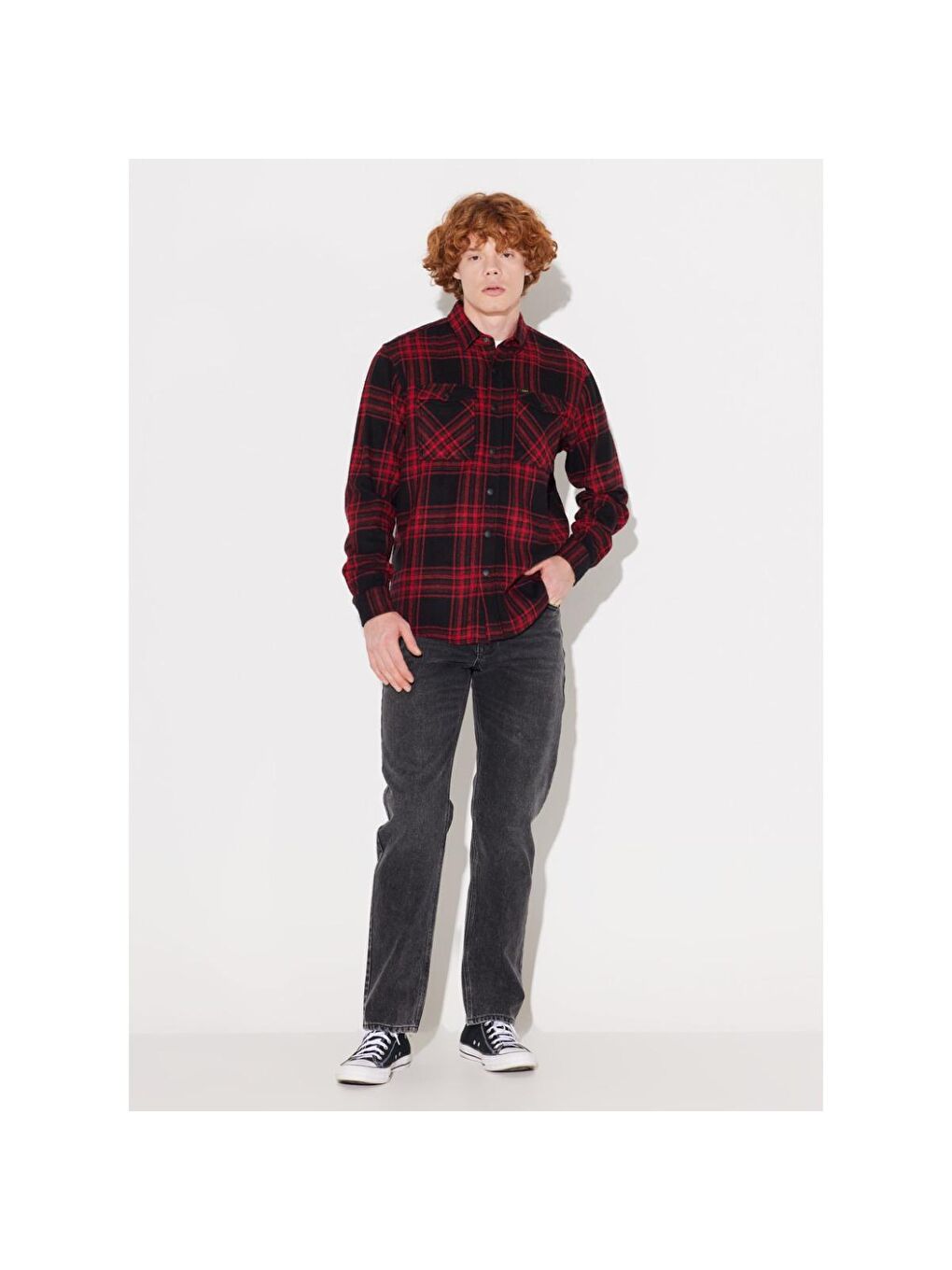 Erkek Siyah Klasik Yaka Gömlek-3