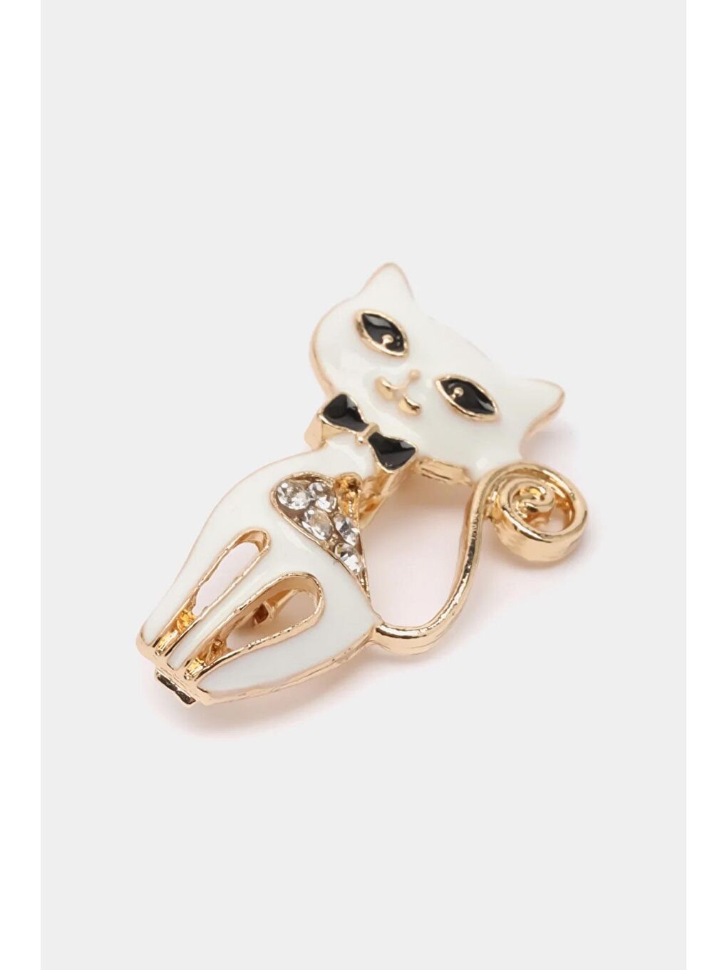 Sarı Beyaz Kedicik Broş Yaka İğnesi-3