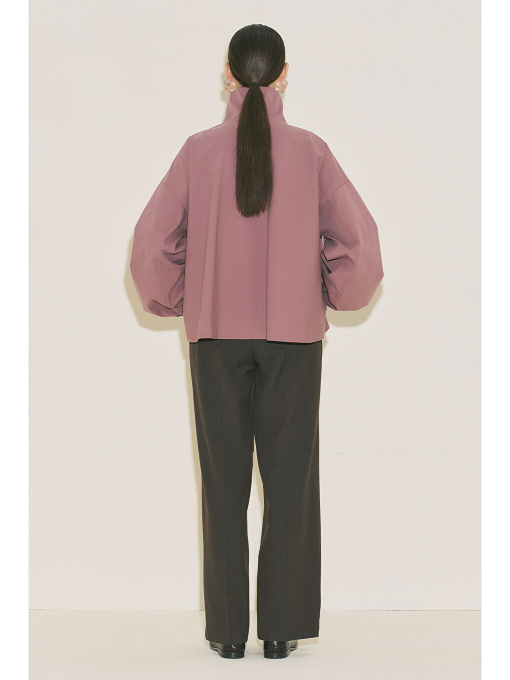 Pembe Melva Geniş Kol Kısa Trençkot Gülkurusu-4